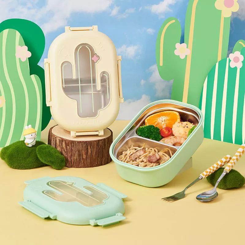 Stainless Steel Double Layer Kids Lunch Box