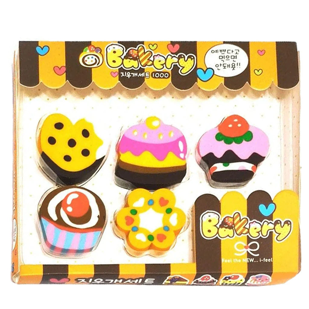 Bakery Erasers 6pcs Pack