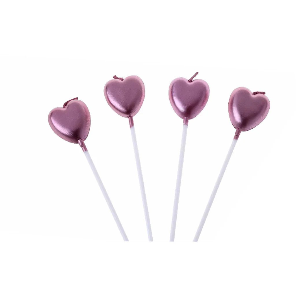 Happy Birthday Heart And Star Candles