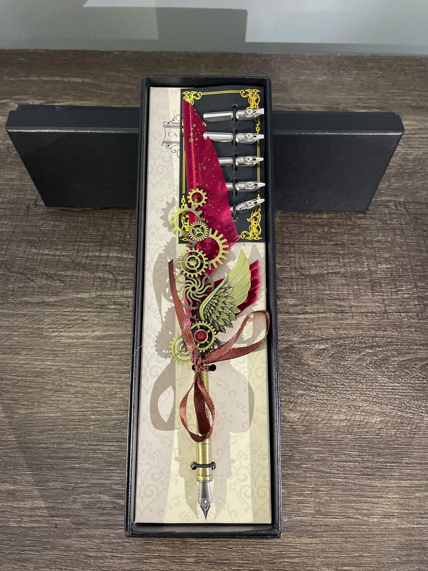 Red Feather Quill Calligraphy Pen single set
