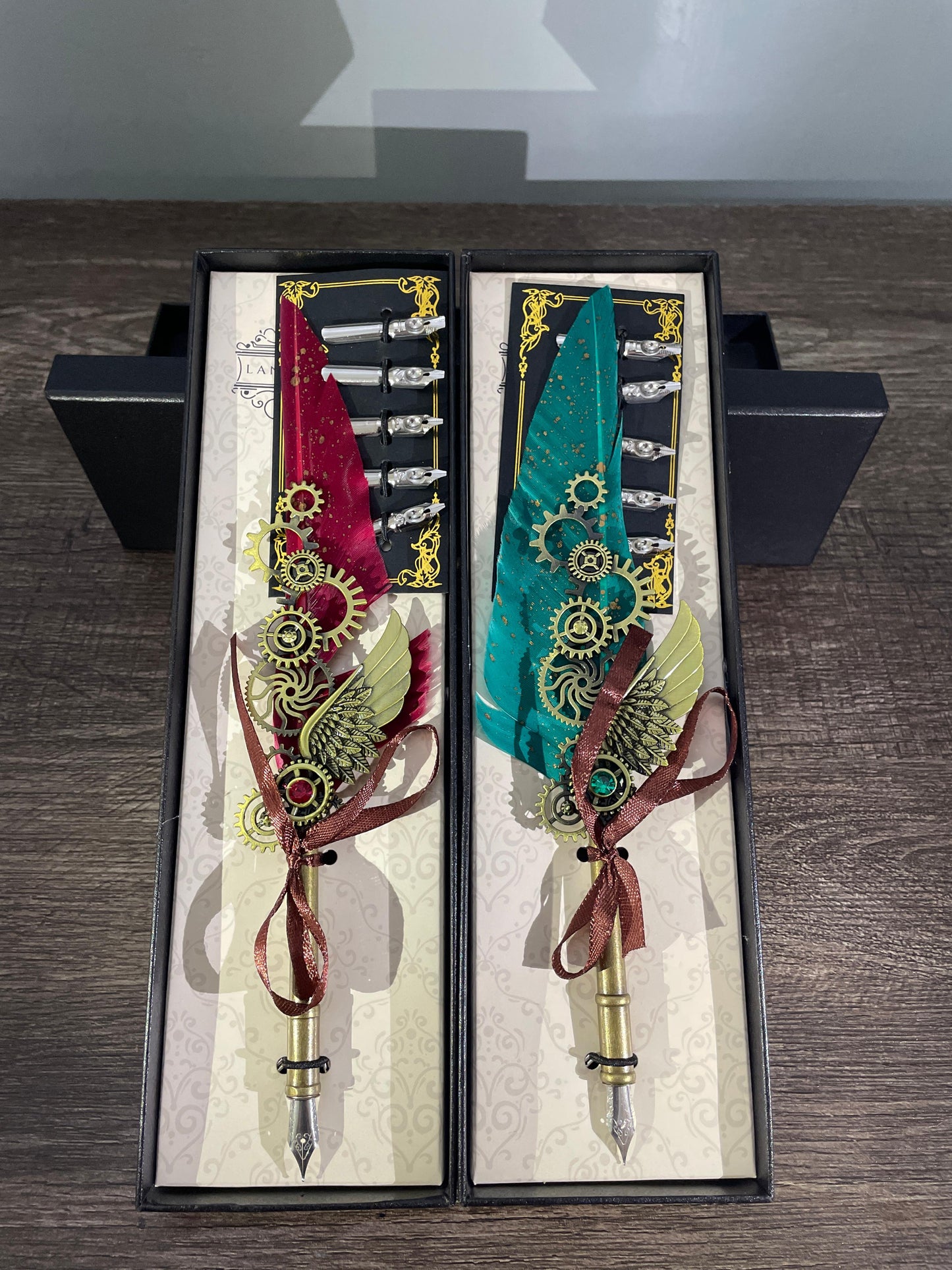 Red Feather Quill Calligraphy Pen single set