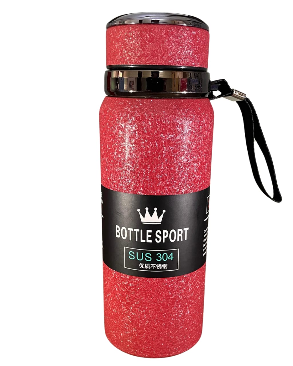 Crimson Crown Stainless Steel Sports Vacuum Bottle – 500ml Red