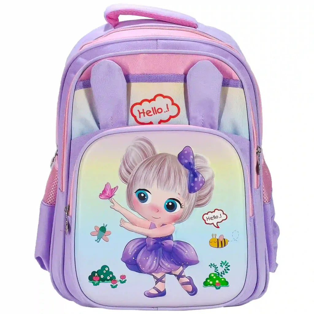 little girl with ballerina Backpack