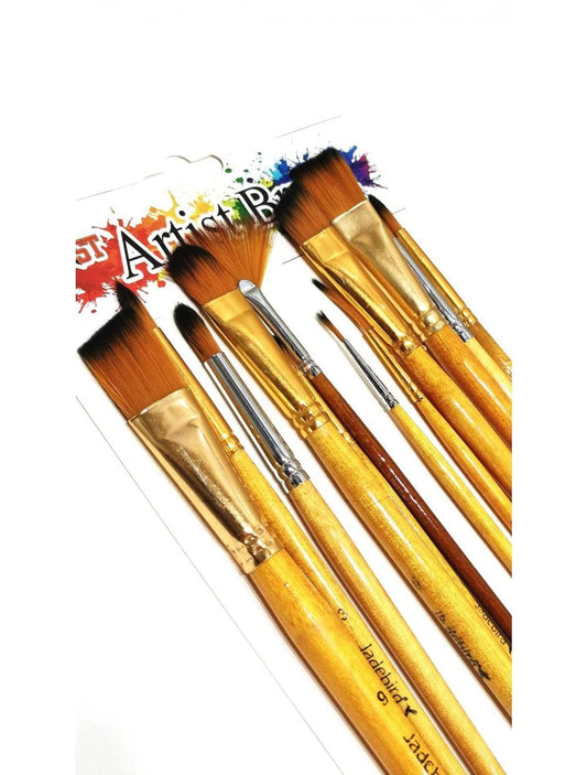 Jadebird Large Paint Brushes 12pcs Pack