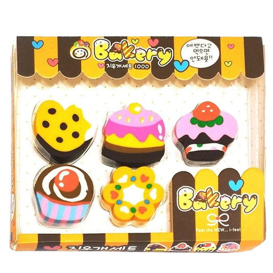 Bakery Erasers 6pcs Pack