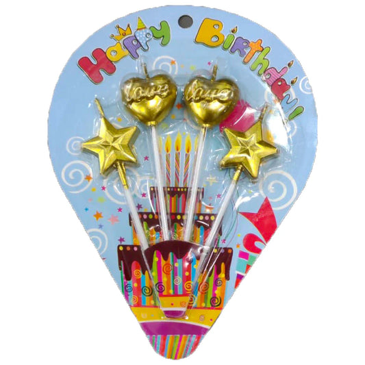 Birthday Candle Heart Star