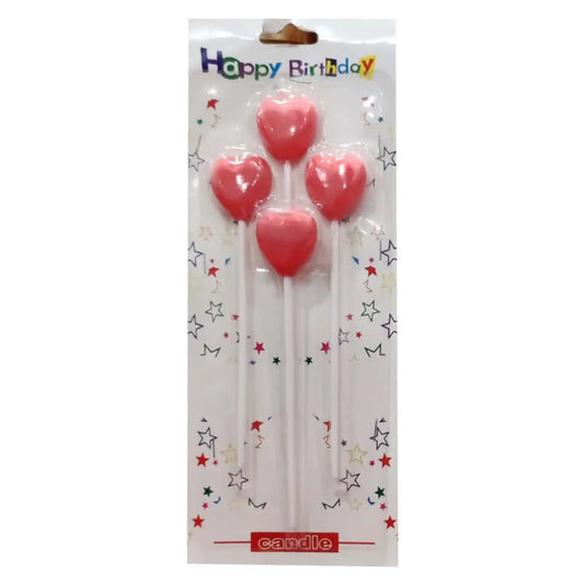 Happy Birthday Heart And Star Candles