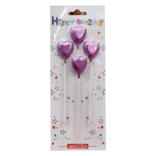 Happy Birthday Heart And Star Candles