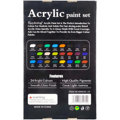 Keep Smiling Acrylic Paint Set 24Pcs x30ml
