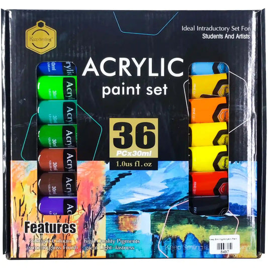 Keep Smiling Acrylic Paint Set 36Pcs B4030-36