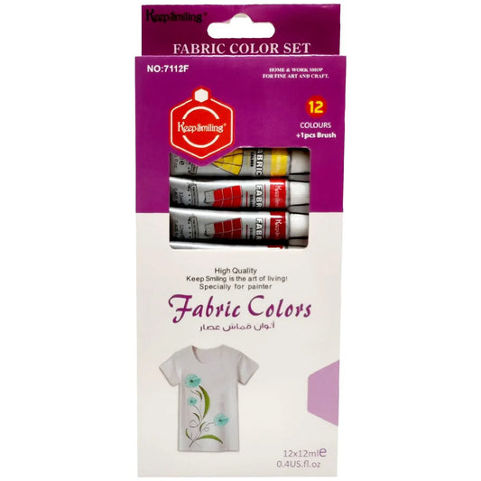 Keep Smiling Fabric Colour Art