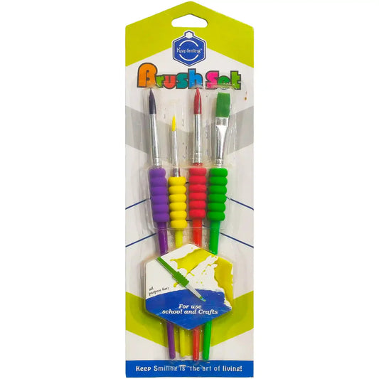Keep Smiling Kids Multi Shapes brushes pack of 4 A6154