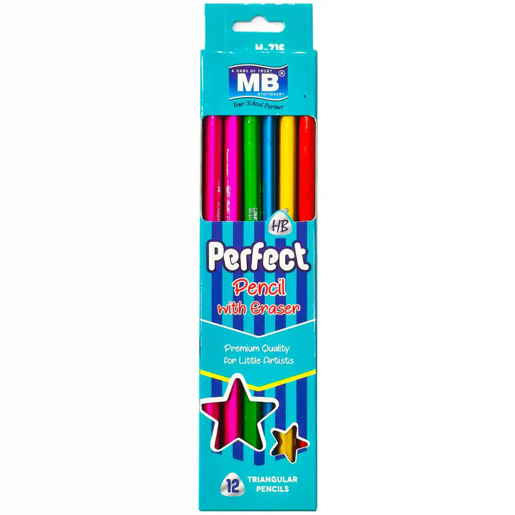 MB Perfect triangular Lead Pencil With Eraser M716