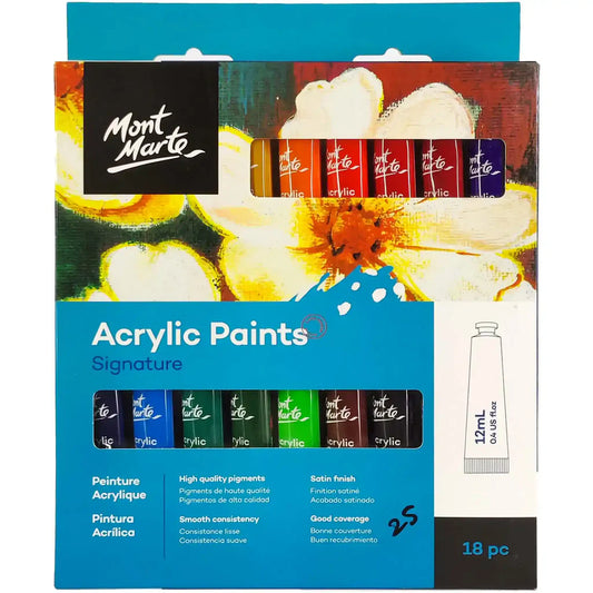 Mont Marte Acrylic Paints Signature Set of 18 12ml