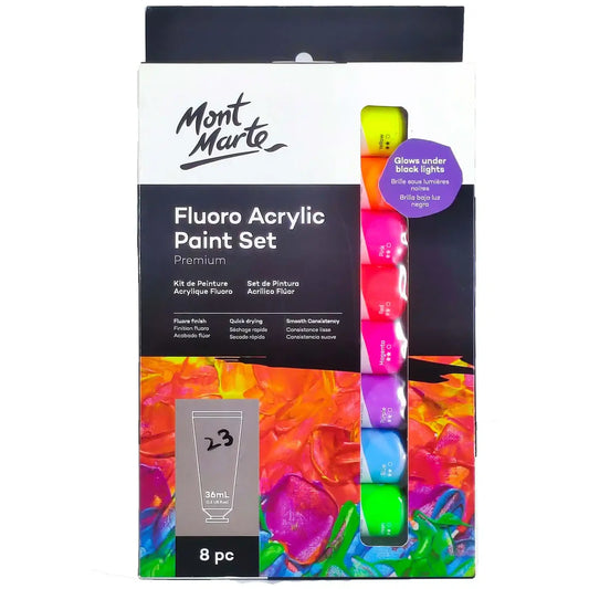 Mont Marte Flouro Acrylic Paint Set