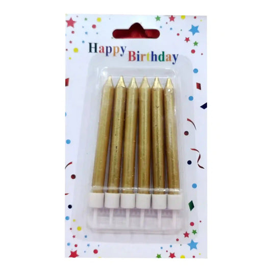 Party Chrome Candles 6 Pcs pack