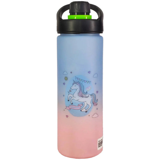 Unicorn Gradiant Plastic Water Bottle