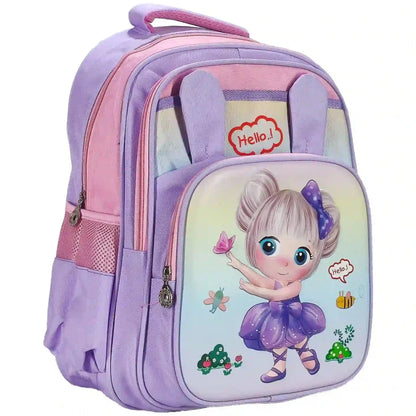 little girl with ballerina Backpack