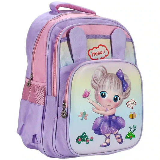 little girl with ballerina Backpack