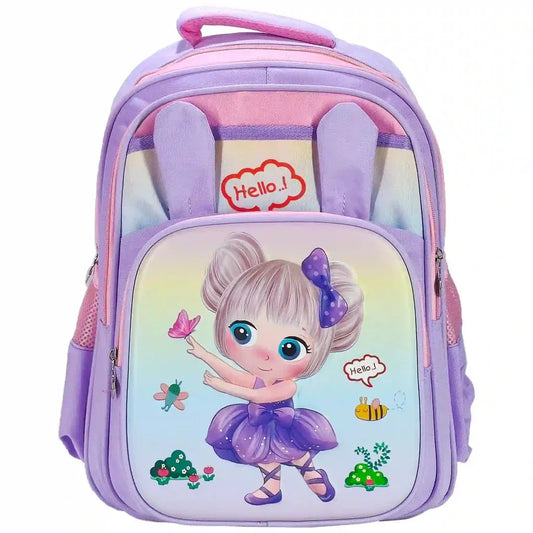 little girl with ballerina Backpack